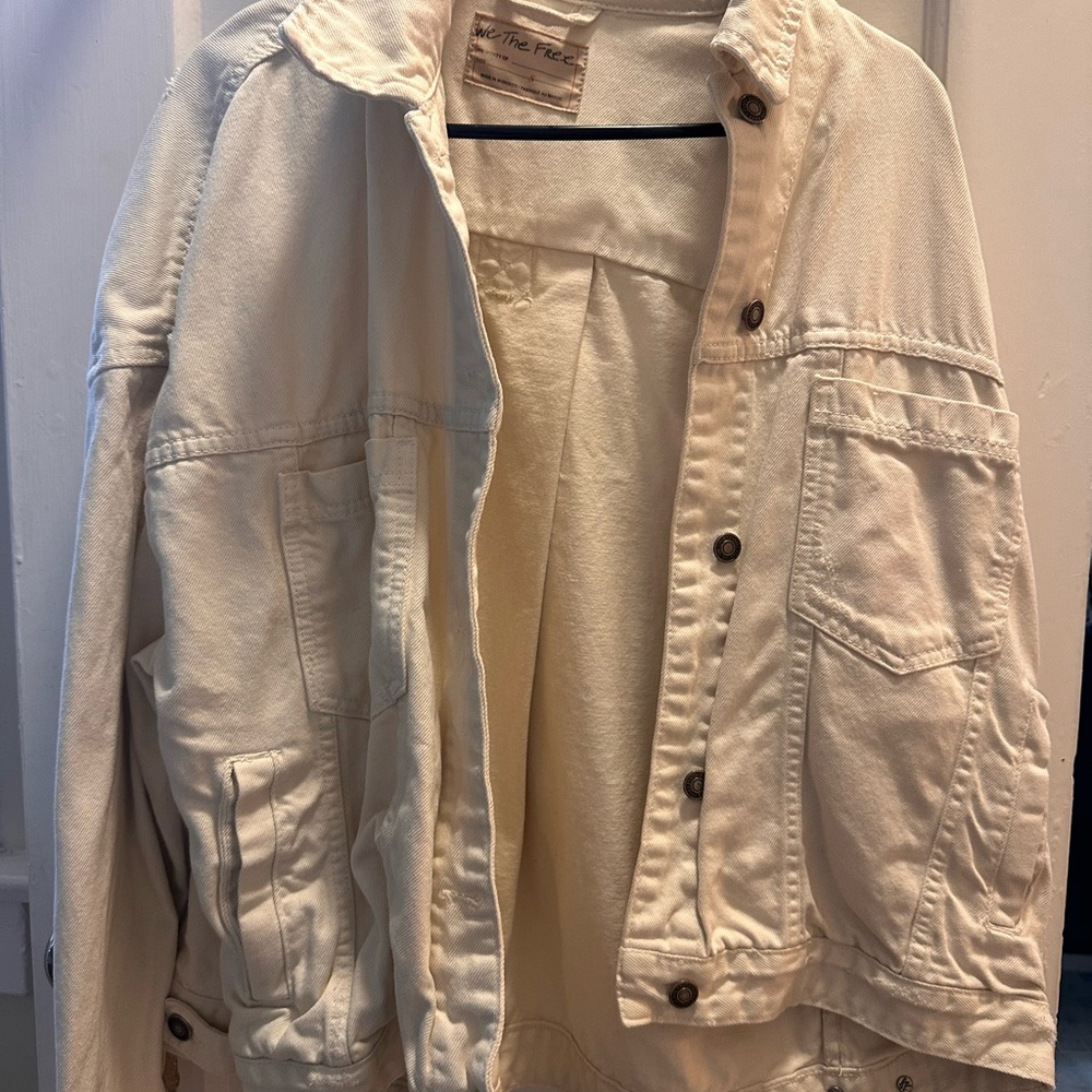 Cream Denim Jacket